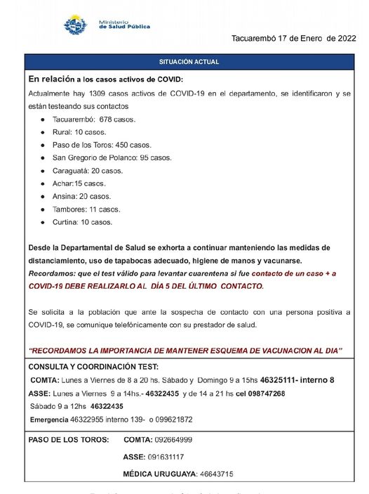 Informe Covid 17 01